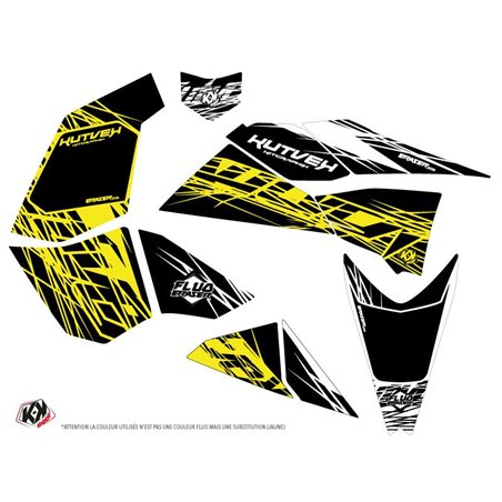 Kit Déco Quad Eraser Fluo KTM 450-525 SX Jaune (2009-2013)