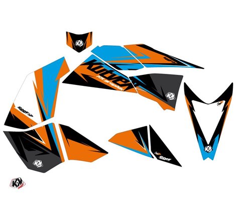 Kit Déco Quad Stage KTM 450-525 SX Orange Bleu (2009-2013)