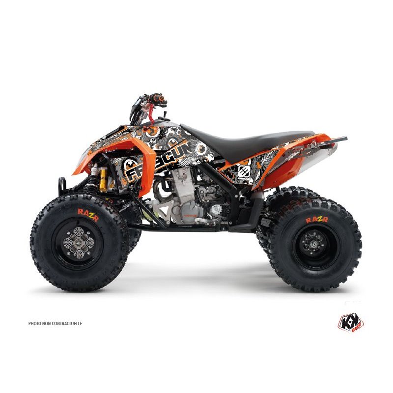 Kit Déco Quad Freegun Eyed KTM 450-525 SX Gris Orange (2009-2013)