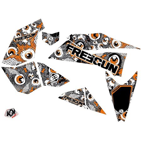 Kit Déco Quad Freegun Eyed KTM 450-525 SX Gris Orange (2009-2013)
