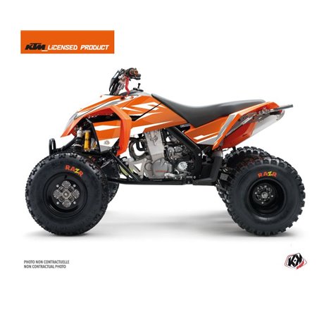 Kit Déco Quad Trophy KTM 450-525 SX Orange Blanc (2009-2013)