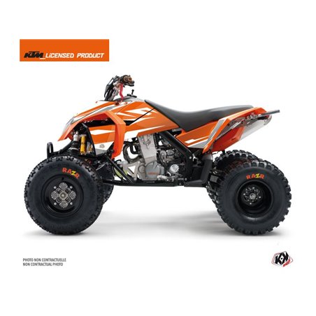 Kit Déco Quad Trophy KTM 450-525 SX Orange Blanc (2009-2013)