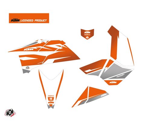 Kit Déco Quad Trophy KTM 450-525 SX Orange Blanc (2009-2013)