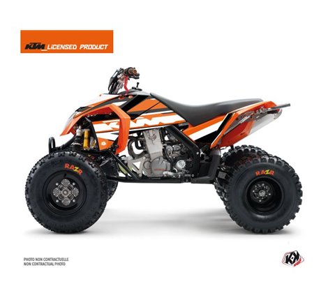 Kit Déco Quad Breakout KTM 450-525 SX Orange Blanc (2009-2013)