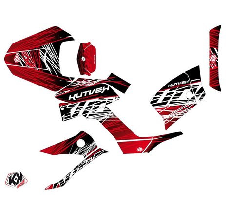 Kit Déco Quad Eraser Kymco 300 MXU Rouge Blanc (2019-2023)