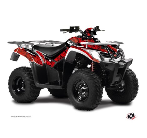 Kit Déco Quad Predator Kymco 300 MXU R Rouge Noir (2010-2018)