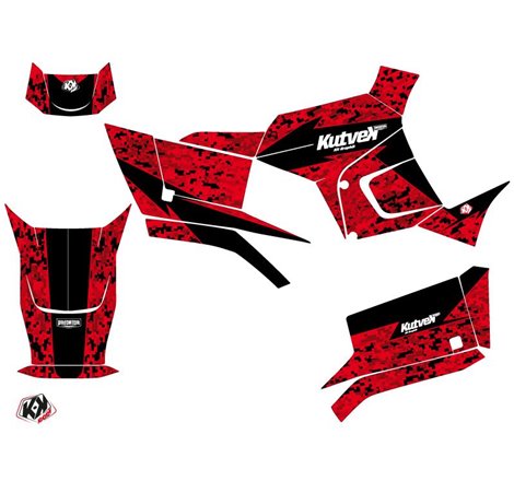 Kit Déco Quad Predator Kymco 300 MXU R Rouge Noir (2010-2018)