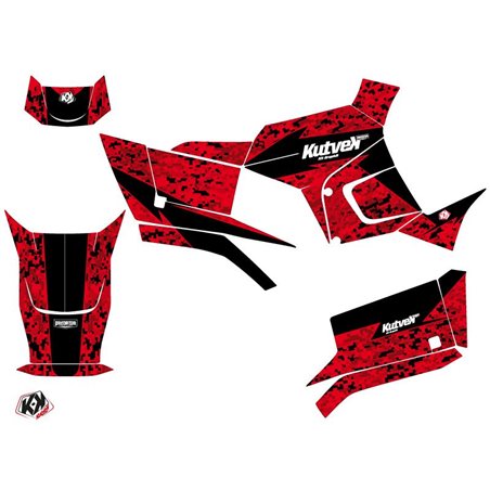 Kit Déco Quad Predator Kymco 300 MXU R Rouge Noir (2010-2018)