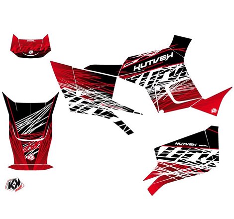 Kit Déco Quad Eraser Kymco 300 MXU R Rouge Blanc (2010-2018)