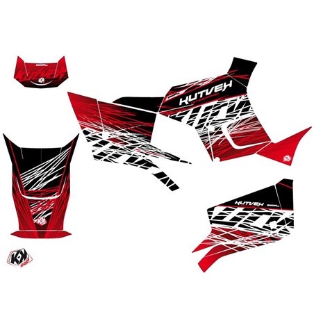 Kit Déco Quad Eraser Kymco 300 MXU R Rouge Blanc (2010-2018)