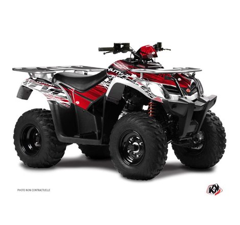 Kit Déco Quad Eraser Kymco 400 MXU Rouge Blanc (2008-2017)