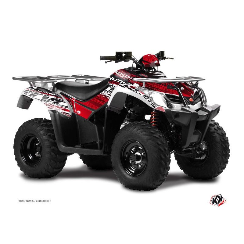 Kit Déco Quad Eraser Kymco 400 MXU Rouge Blanc (2008-2017)