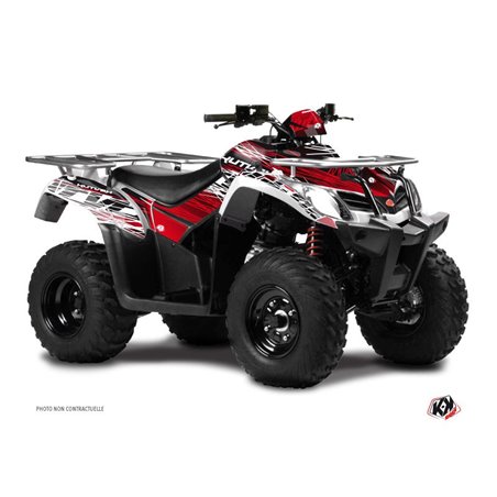 Kit Déco Quad Eraser Kymco 400 MXU Rouge Blanc (2008-2017)