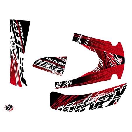 Kit Déco Quad Eraser Kymco 400 MXU Rouge Blanc (2008-2017)