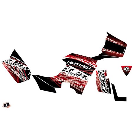 Kit Déco Quad Eraser Kymco 550 MXU Rouge Blanc (2012-2014)