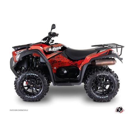 Kit Déco Quad Predator Kymco 700 MXU Rouge Noir (2014-2017)