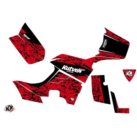 Kit Déco Quad Predator Kymco 700 MXU Rouge Noir (2014-2017)