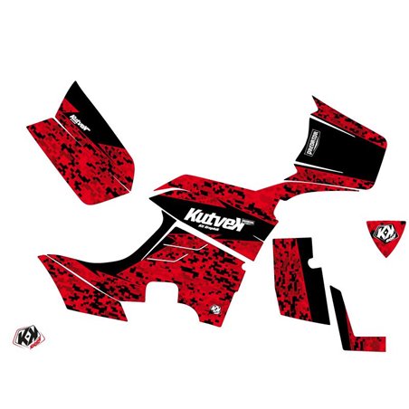 Kit Déco Quad Predator Kymco 700 MXU Rouge Noir (2014-2017)