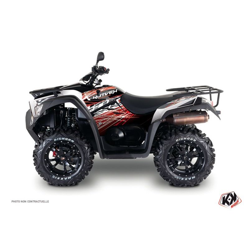 Kit Déco Quad Eraser Kymco 700 MXU Rouge Blanc (2014-2017)