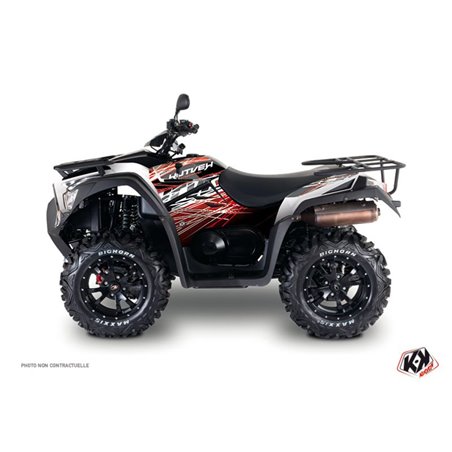 Kit Déco Quad Eraser Kymco 700 MXU Rouge Blanc (2014-2017)