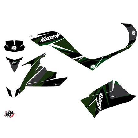 Kit Déco Quad Stage Kymco 50 MAXXER Noir Vert (2015-2018)