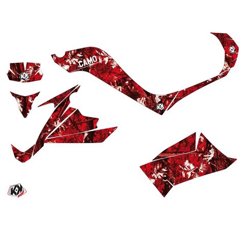 Kit Déco Quad Camo Kymco 90 MAXXER Rouge (2014-2017)