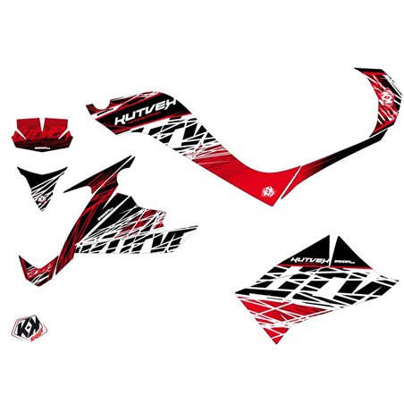 Kit Déco Quad Eraser Kymco 90 MAXXER Rouge Blanc (2014-2017)