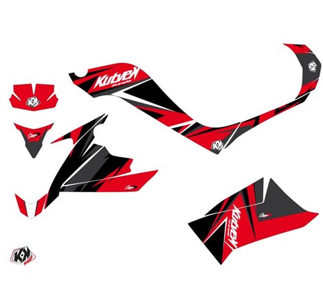 Kit Déco Quad Stage Kymco 90 MAXXER Rouge Noir (2014-2017)