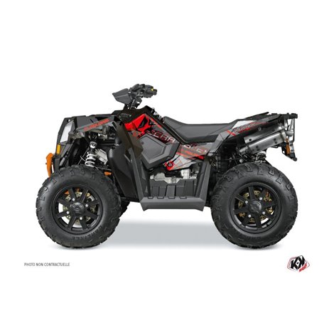 Kit Déco Quad Evil Polaris Scrambler 850-1000 XP Gris Rouge (2015-2019)