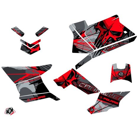 Kit Déco Quad Evil Polaris Scrambler 850-1000 XP Gris Rouge (2015-2019)