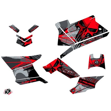 Kit Déco Quad Evil Polaris Scrambler 850-1000 XP Gris Rouge (2015-2019)