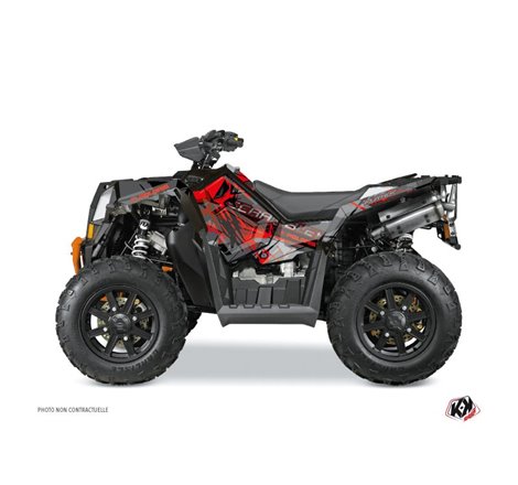 Kit Déco Quad Evil Polaris Scrambler 850-1000 XP Gris Rouge FULL (2015-2019)