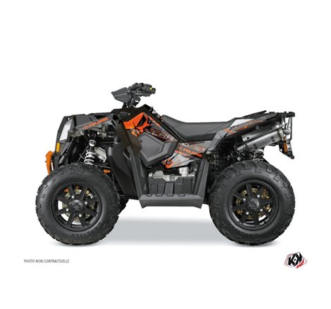 Kit Déco Quad Evil Polaris Scrambler 850-1000 XP Gris Orange (2015-2019)