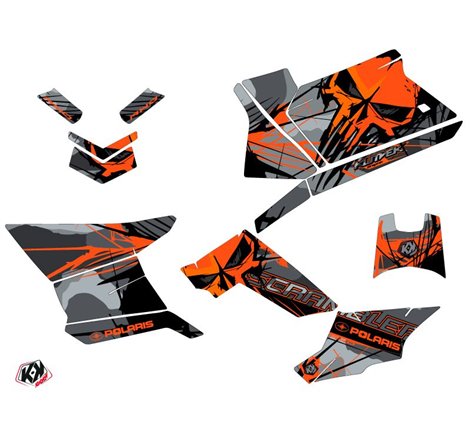 Kit Déco Quad Evil Polaris Scrambler 850-1000 XP Gris Orange (2015-2019)