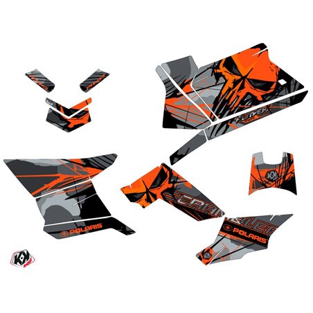 Kit Déco Quad Evil Polaris Scrambler 850-1000 XP Gris Orange (2015-2019)