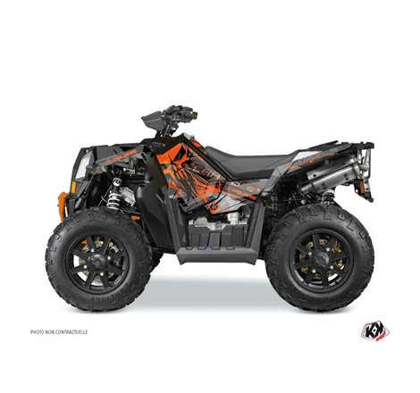 Kit Déco Quad Evil Polaris Scrambler 850-1000 XP Gris Orange FULL (2015-2019)