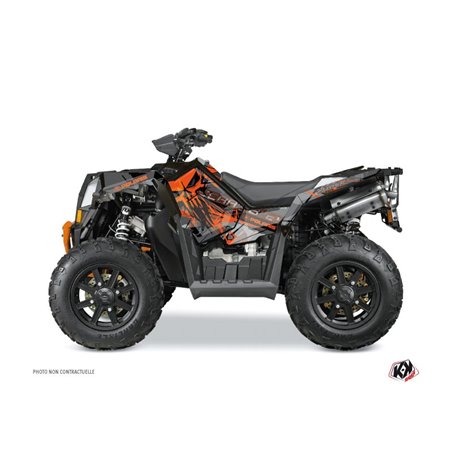 Kit Déco Quad Evil Polaris Scrambler 850-1000 XP Gris Orange FULL (2015-2019)