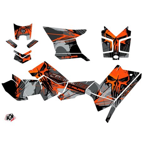 Kit Déco Quad Evil Polaris Scrambler 850-1000 XP Gris Orange FULL (2015-2019)