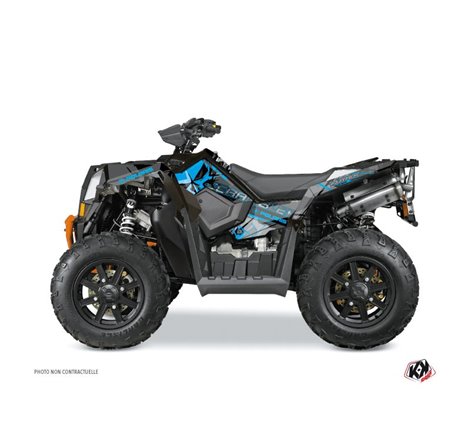Kit Déco Quad Evil Polaris Scrambler 850-1000 XP Gris Bleu (2015-2019)