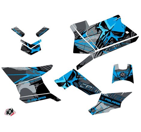 Kit Déco Quad Evil Polaris Scrambler 850-1000 XP Gris Bleu (2015-2019)