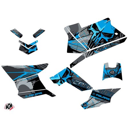 Kit Déco Quad Evil Polaris Scrambler 850-1000 XP Gris Bleu (2015-2019)