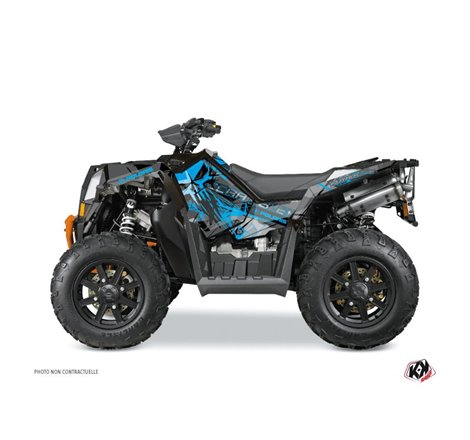 Kit Déco Quad Evil Polaris Scrambler 850-1000 XP Gris Bleu FULL (2015-2019)