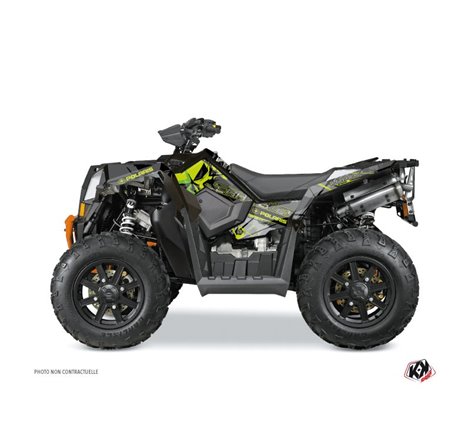 Kit Déco Quad Evil Polaris Scrambler 850-1000 XP Gris Vert (2015-2019)
