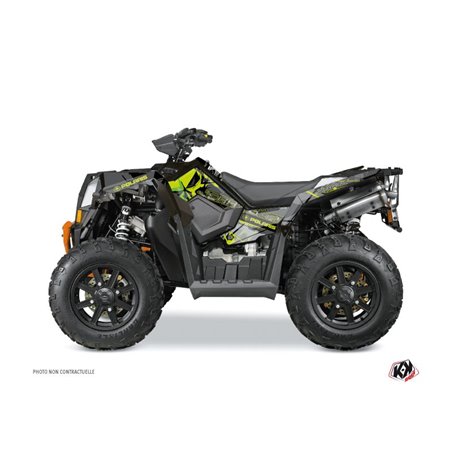 Kit Déco Quad Evil Polaris Scrambler 850-1000 XP Gris Vert (2015-2019)