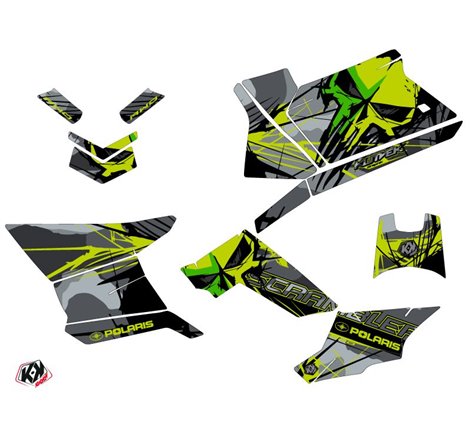 Kit Déco Quad Evil Polaris Scrambler 850-1000 XP Gris Vert (2015-2019)