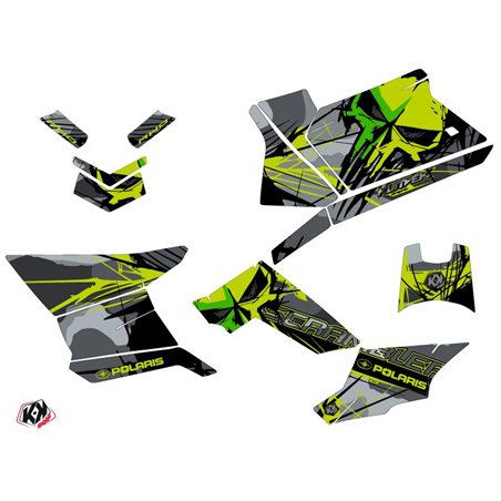 Kit Déco Quad Evil Polaris Scrambler 850-1000 XP Gris Vert (2015-2019)