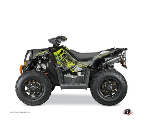 Kit Déco Quad Evil Polaris Scrambler 850-1000 XP Gris Vert FULL (2015-2019)