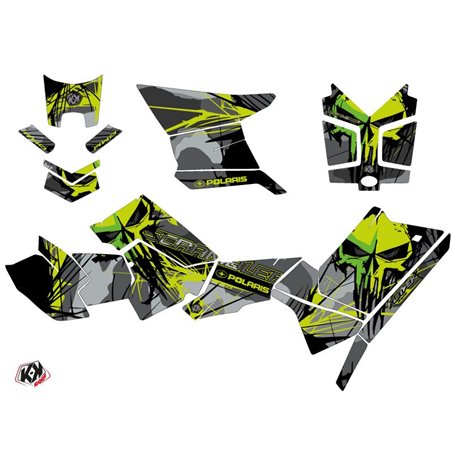 Kit Déco Quad Evil Polaris Scrambler 850-1000 XP Gris Vert FULL (2015-2019)
