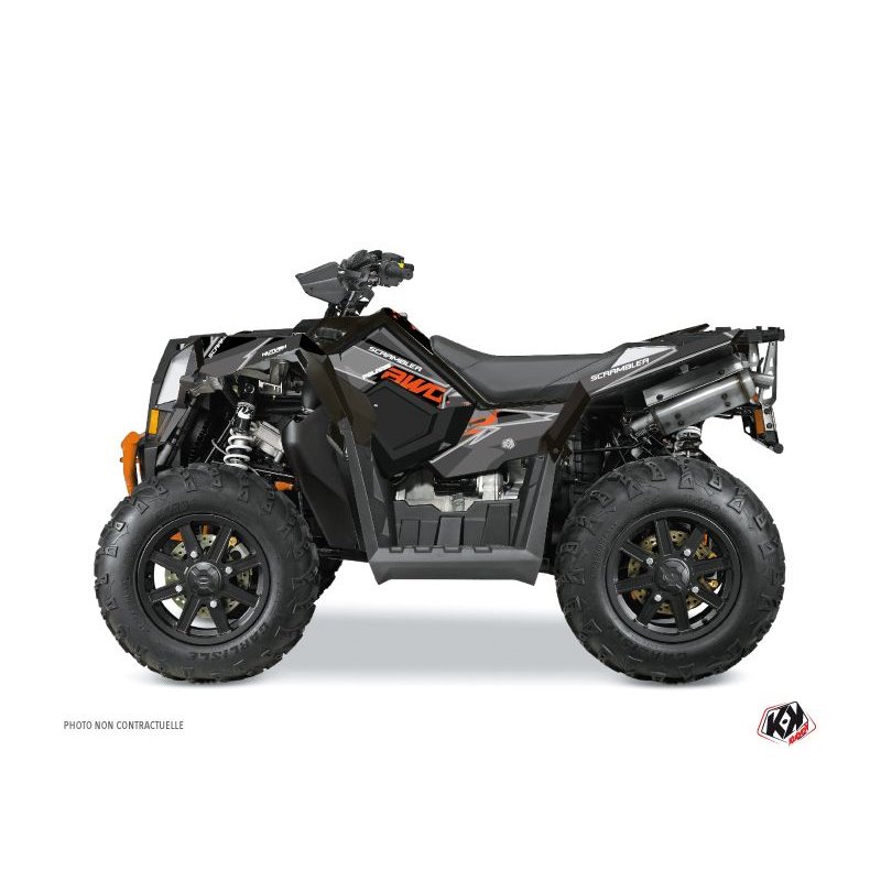 Kit Déco Quad Visor Polaris Scrambler 850-1000 XP Noir Orange (2015-2019)