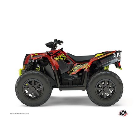 Kit Déco Quad Lifter Polaris Scrambler 850-1000 XP Rouge Jaune (2015-2019)